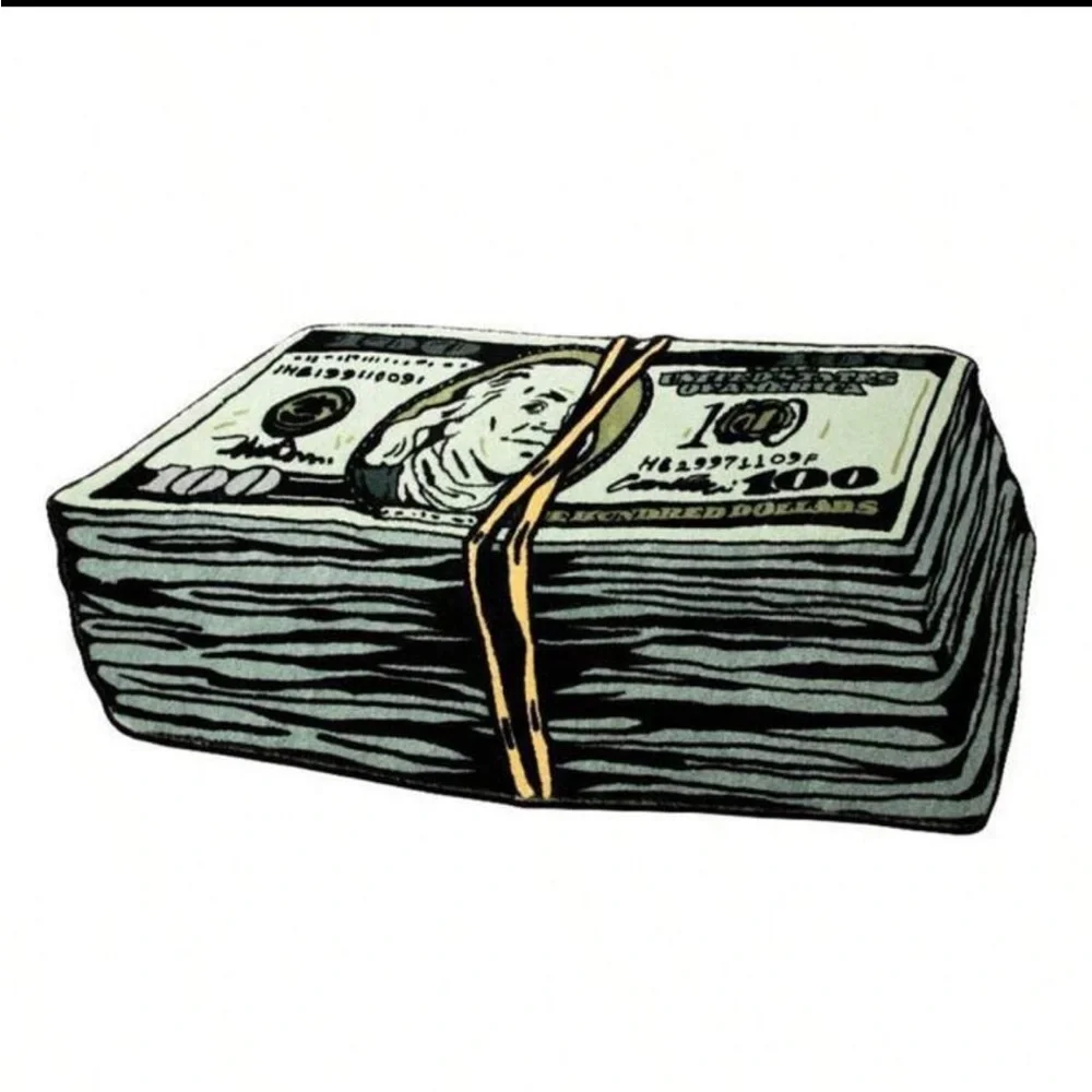 Stack of Hundred Dollar Bills Graphic rug